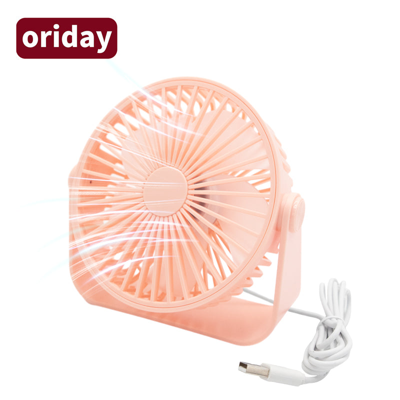 Oriday 靜音搖頭桌面風扇|小型便攜・大風力製冷・學生/辦公室台式插電風扇