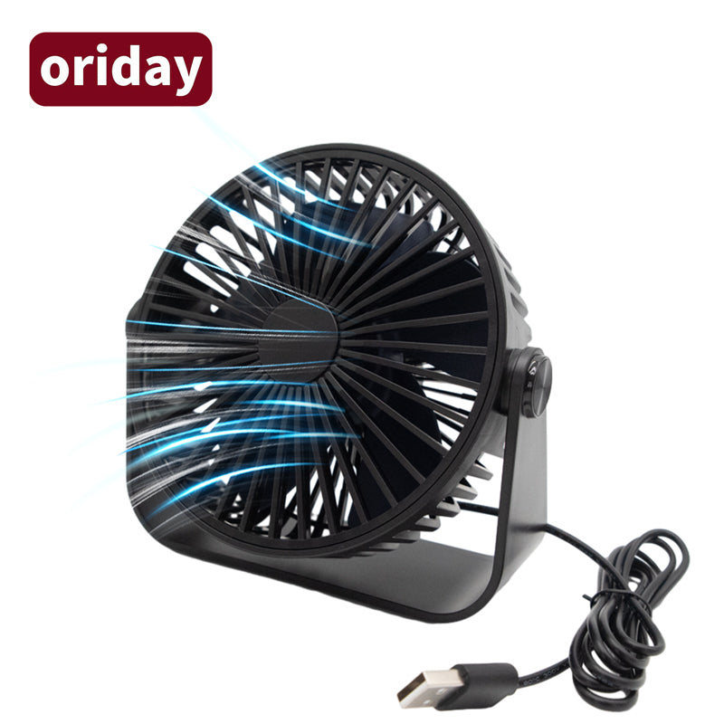 Oriday 靜音搖頭桌面風扇|小型便攜・大風力製冷・學生/辦公室台式插電風扇