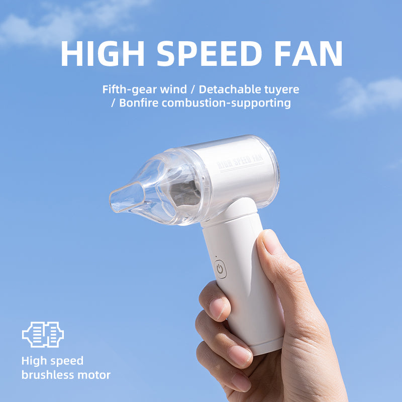 Oriday mini handheld fan silent portable rechargeable cooling artifact turbine high-speed powerful brushless motor snow blowing home office desktop student dormitory outdoor hand-held Oriental good products