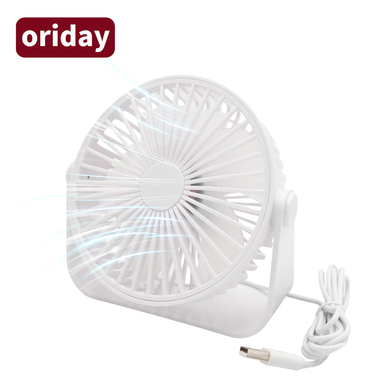 Oriday 靜音搖頭桌面風扇|小型便攜・大風力製冷・學生/辦公室台式插電風扇