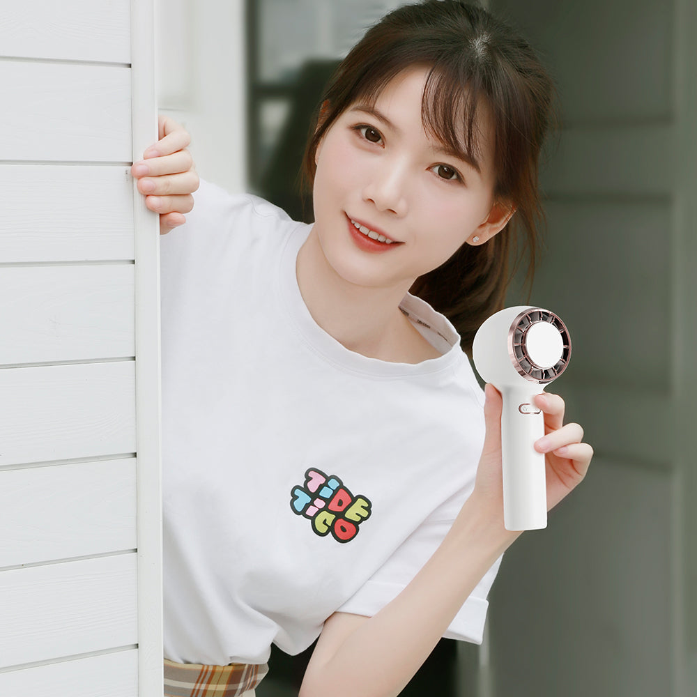 Oriday 휴대용 무날개 냉각 선풍기|USB 충전 미니, 저소음, 강풍, 아이스 쿨링 효과, 야외 사용에 적합한 긴 배터리 수명