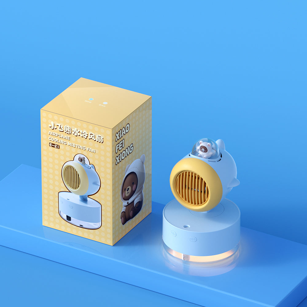 Oriday USB 미니 휴대용 선풍기|충전식 휴대용 미스트 선풍기 - 학생, 기숙사, 사무실에 적합한 저소음 책상용 선풍기