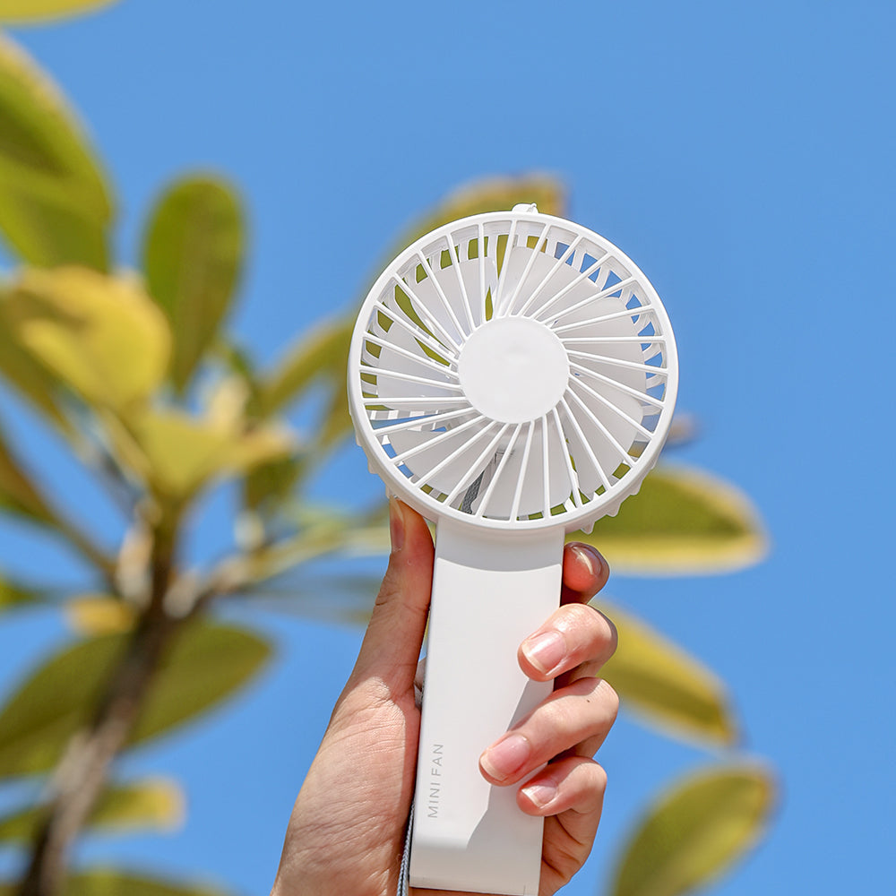 Oriday 미니 휴대용 손선풍기|USB 충전 접이식 팬・저소음 장시간 사용・수업/사무실/기숙사 학생용으로 적합