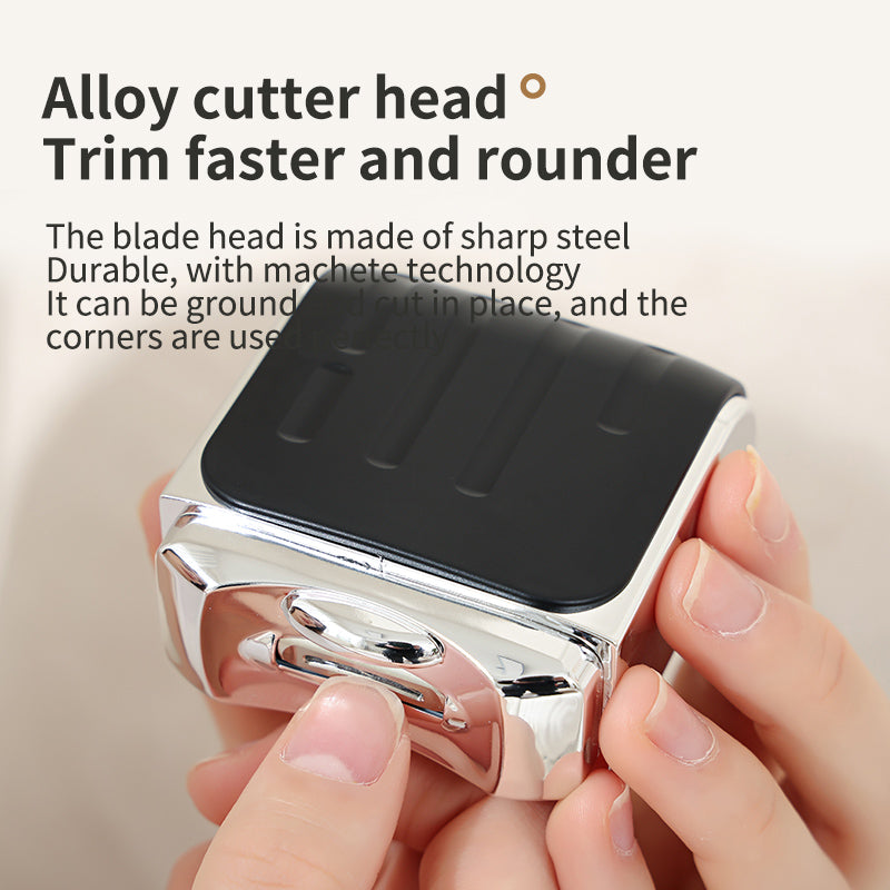 Oriday 스마트 네일 그루밍 기기 - 자르기와 갈기가 하나로, 3단계 선택 가능, 한 손으로 쉽게 조작 | 네일 먼지 수납함 디자인, 깨끗하고 위생적, 저소음 디자인 | Type-C 충전, 90분 지속 가능한 배터리.