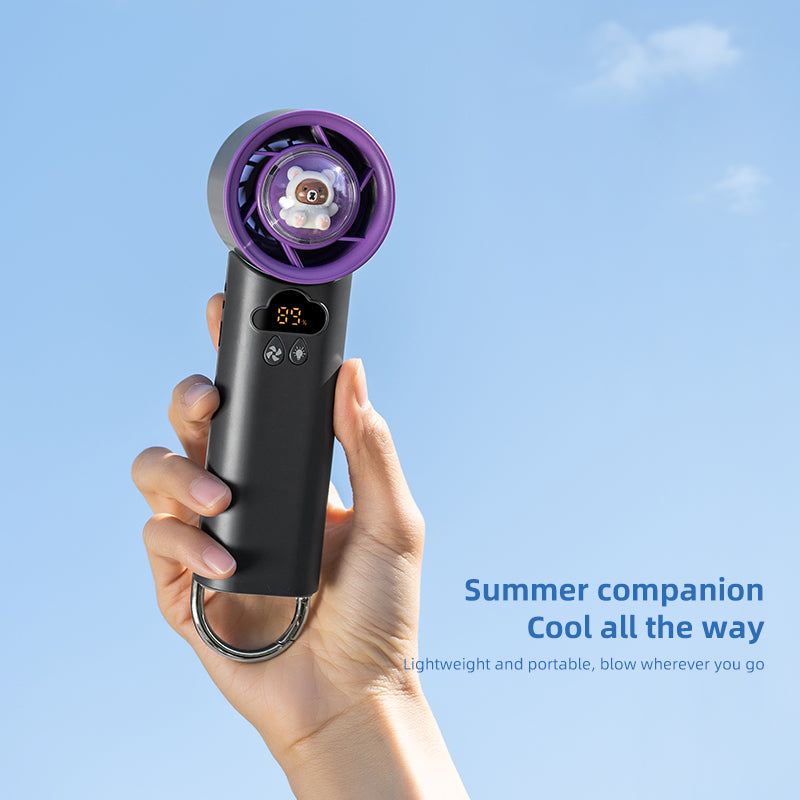 Oriday ultra-high-speed powerful handheld mini fan with wireless charging, portable for outdoor use, on-the-go cooling, suitable for home, office, desktop, and student dormitories. By Dongfang Liangpin.