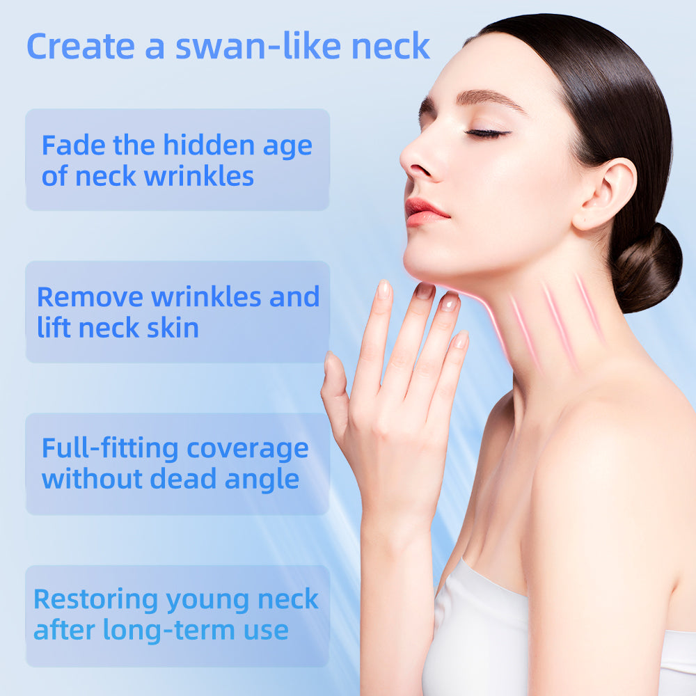 oridayLED頸部嫩膚儀|4波段光療抗老|紅光緊緻·黃光亮肌·藍光舒敏·紅外線深層修護|醫療級矽膠貼合