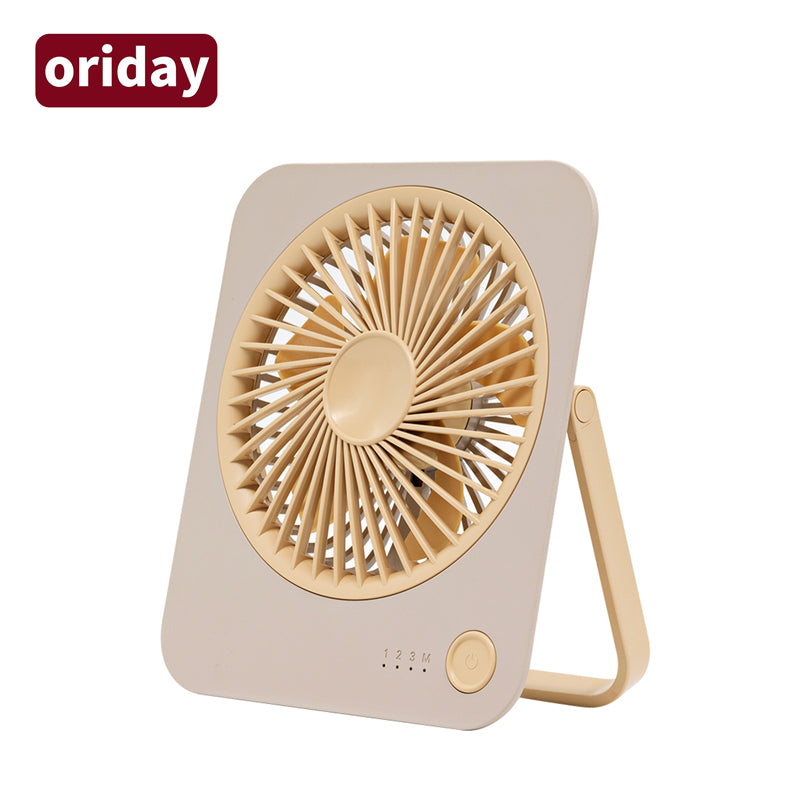 Oriday Ultra-thin Desktop Fan with Long Battery Life, Strong Airflow, Wireless USB Charging, Foldable, for Office and Dormitory Use