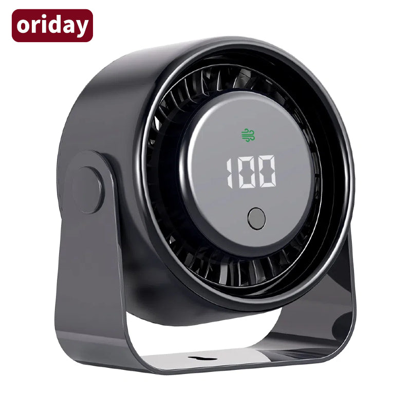 Oriday【여름 쿨링 필수템】벽걸이·탁상용 2in1 선풍기 | 3000mAh 대용량 충전식 배터리 | 브러시리스 저소음 + LED 디지털 디스플레이 | 캠핑/사무실 필수 | 살구색/블랙 선택 가능