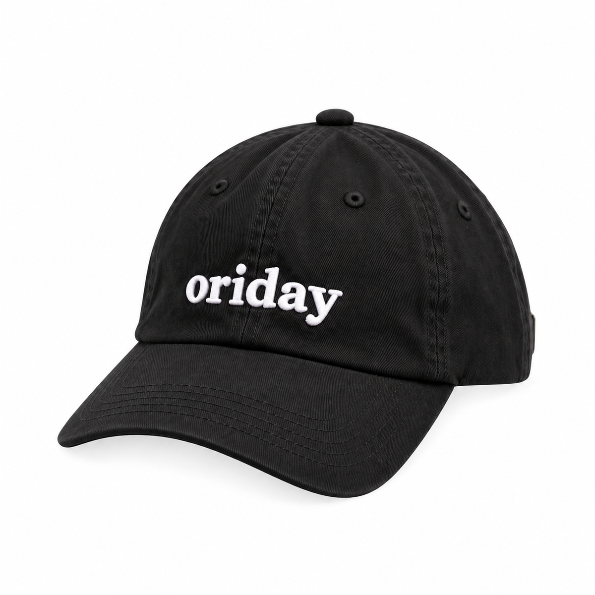 oriday 3D 레터링 자수 볼캡 | 데일리 캐주얼·스트리트 스타일 | 5가지 컬러 | 그레이 워싱 디스트로이드 디자인