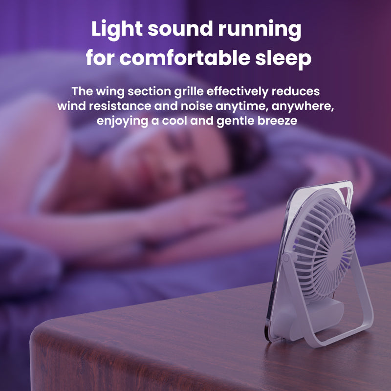 Oriday Transparent Mini Fan|Desktop Silent Cooling Circulation Fan, Portable Dual Power (USB & Plug-in), Suitable for Home, Office, Students, and Dormitories