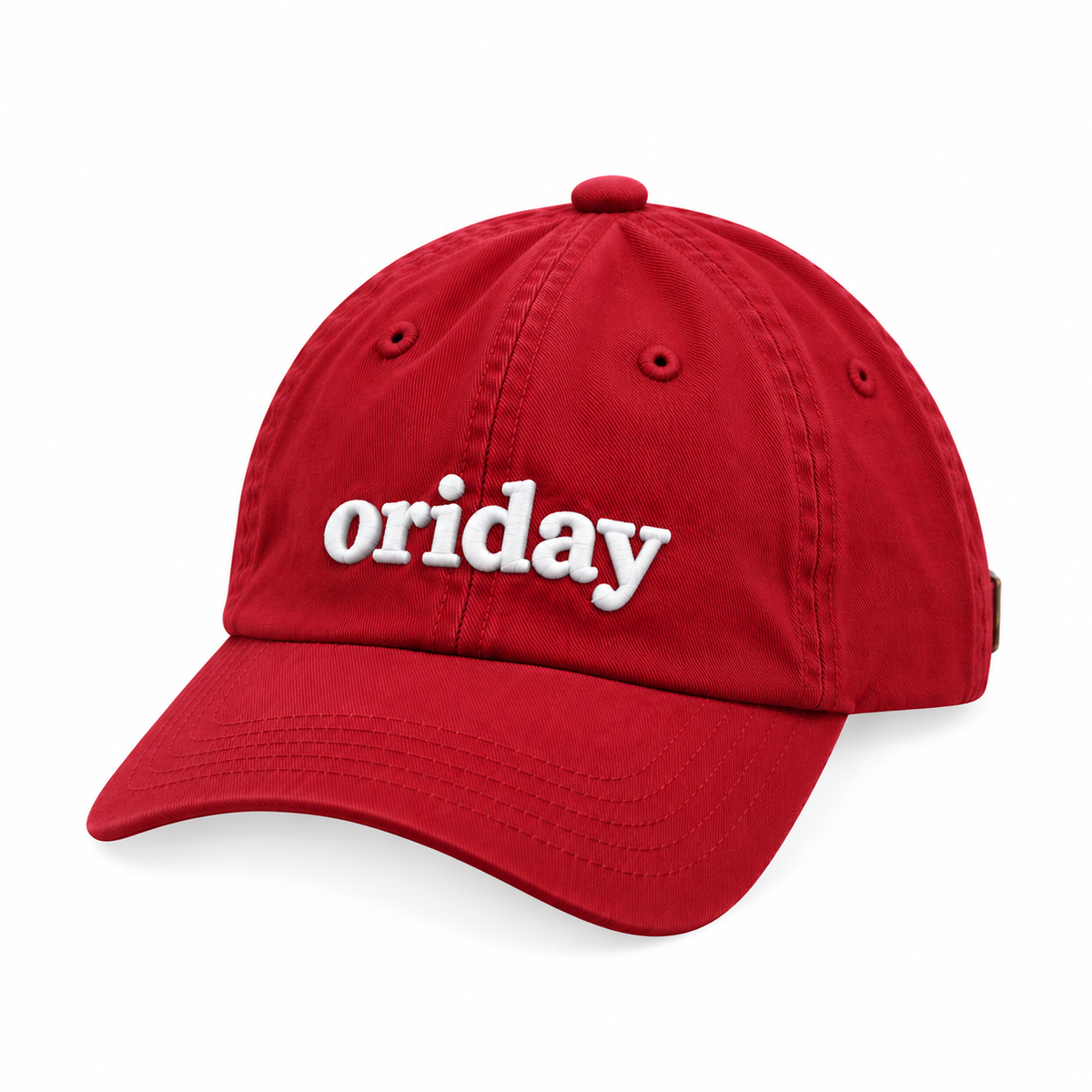 oriday 3D 레터링 자수 볼캡 | 데일리 캐주얼·스트리트 스타일 | 5가지 컬러 | 그레이 워싱 디스트로이드 디자인