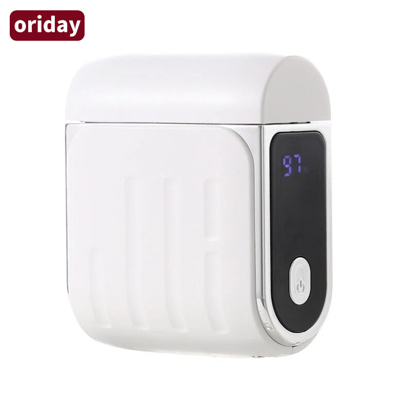 Oriday 스마트 네일 그루밍 기기 - 자르기와 갈기가 하나로, 3단계 선택 가능, 한 손으로 쉽게 조작 | 네일 먼지 수납함 디자인, 깨끗하고 위생적, 저소음 디자인 | Type-C 충전, 90분 지속 가능한 배터리.