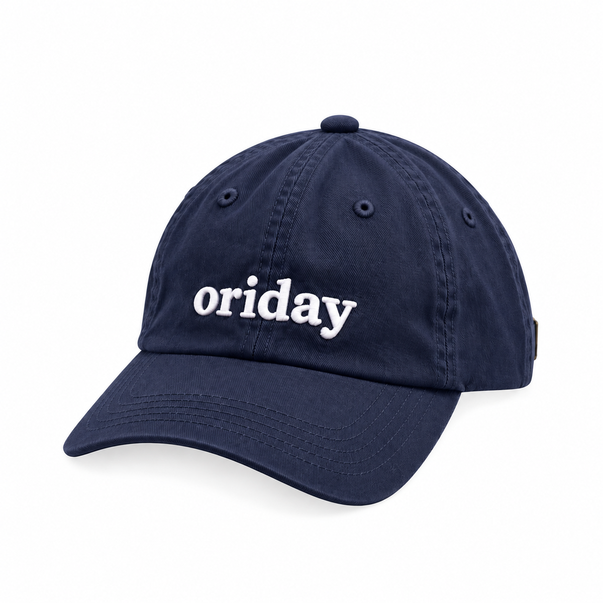 oriday 3D 레터링 자수 볼캡 | 데일리 캐주얼·스트리트 스타일 | 5가지 컬러 | 그레이 워싱 디스트로이드 디자인