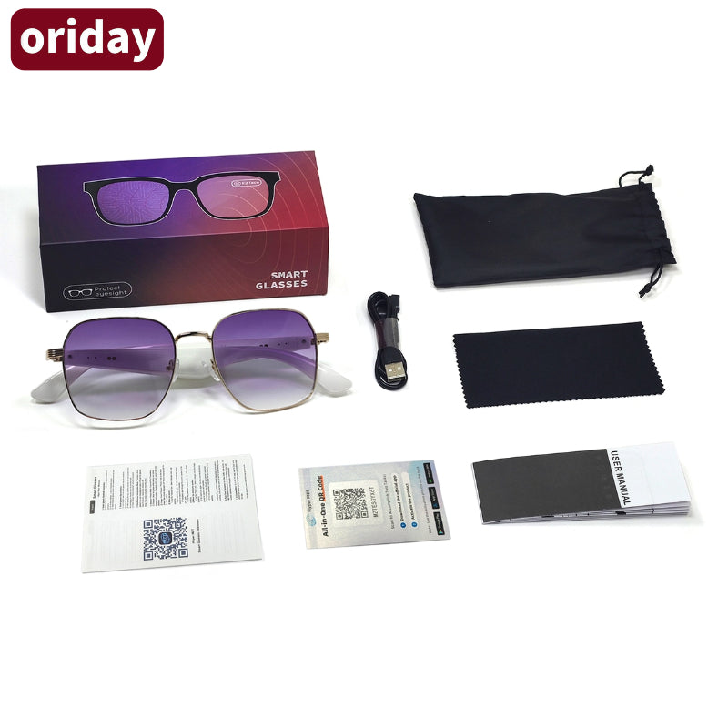 Oriday 香港熱賣AI翻譯眼鏡|藍牙耳機一體 遙控拍照|商務出行/旅遊駕駛首選GY200