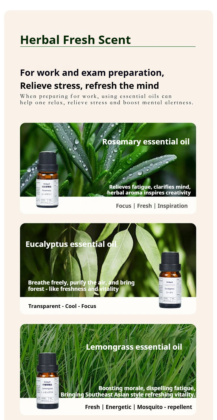 Oriday New Home Fragrance Essential Oil, Natural Plant-Based Essential Oil, Long-Lasting Aroma for Bedroom, Bathroom and Living Room, Air Purifying, 10ml