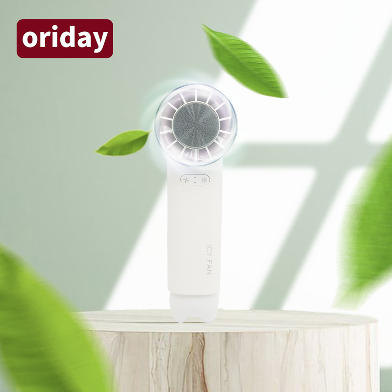 Oriday 冷敷手持風扇｜摺疊便攜Turbo渦輪大風力・USB充電靜音小型風扇・長續航夏日降溫神器