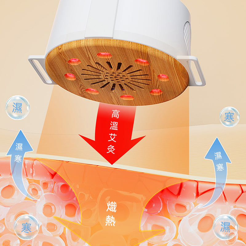 oriday 충전식 전자동 뜸 박스, 대형 밴드, 무연, 무선, 휴대용, 가정용, 복부, 무릎, 허리, 습기 제거 및 한기 완화 전용