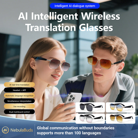 Oriday AI Translation Smart Sunglasses｜UV400 UV Protection, Music Playback, Bluetooth Calls｜Essential for Outdoor Sports GY300