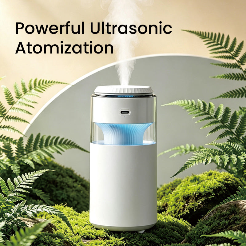 oriday迷你充電加濕器｜270mL水箱・七彩氛圍燈・雙模式細霧｜睡房辦公室桌面適用WT-D28