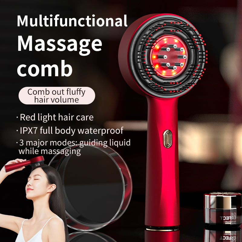 oriday【Holiday Gift】Laser Hair Growth Scalp Massage Comb with Red Light and Liquid Conduction, Multifunctional Kneading Care Brush, Electric, Portable for Travel and Home Use – Oriday