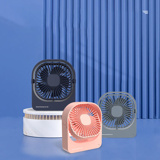 oriday desktop fan silent office strong wind shaking head plug-in mini powerful student desktop handheld