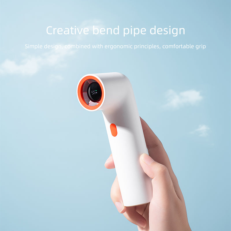 Oriday 휴대용 곡선 튜브 팬 15000RPM 속도 표시 3000mAh 대용량 배터리 원터치 속도 조절 소형 휴대용