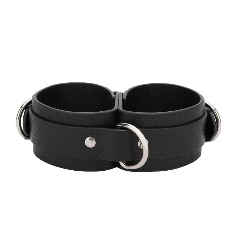 Adult products sm erotic chain leather handcuffs female bondage foreplay discipline pu one-piece handcuffs toy Oriental Goodies