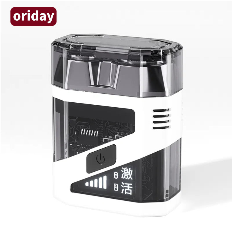 Oriday 透明迷你電動剃鬚刀｜便攜防水設計・浮動刀頭刮鬍神器・旅行／車載／家用適用