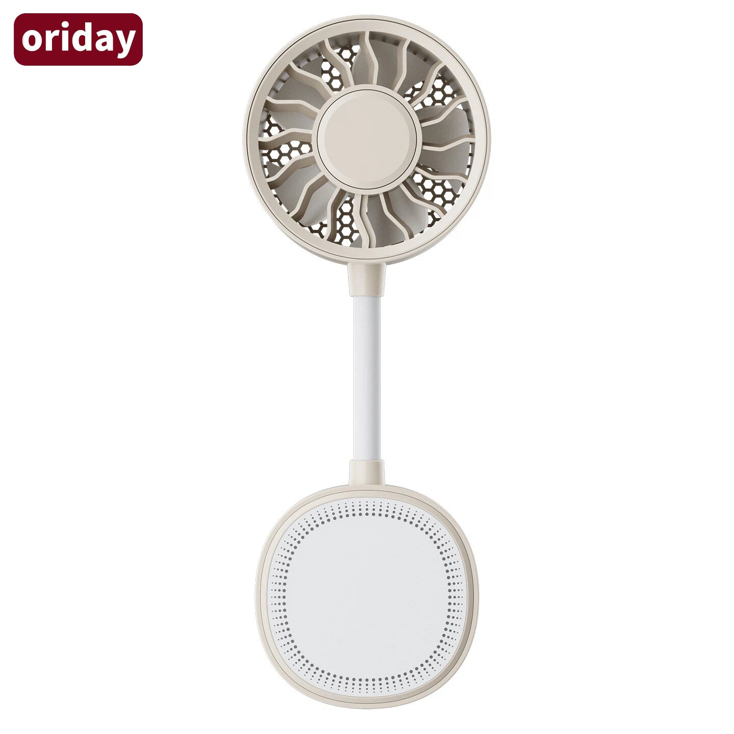 Oriday【2026新款】5合1磁吸便攜風扇｜360°軟管夾式小風扇｜USB Type-C快充｜三段強風靜音｜嬰兒車/辦公室/戶外隨身風扇