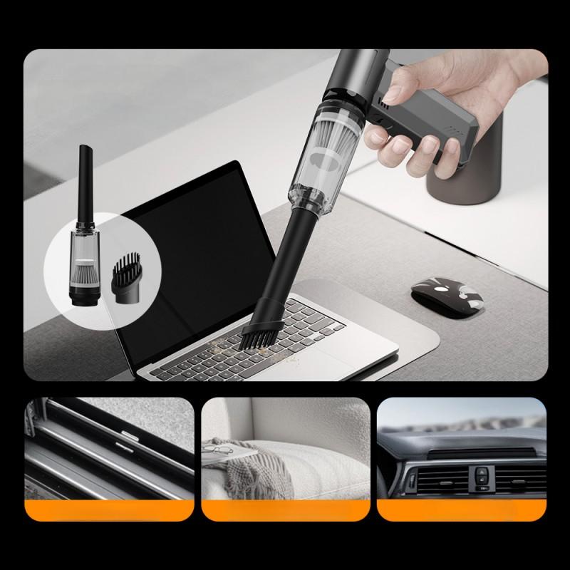 Cross-border high-speed turbo handheld fan, 4-in-1: hair dryer, car vacuum cleaner, air pump, and fire booster for outdoor campfires. Type-C rechargeable, portable for camping, travel, or home use – by Oriental Prime.
