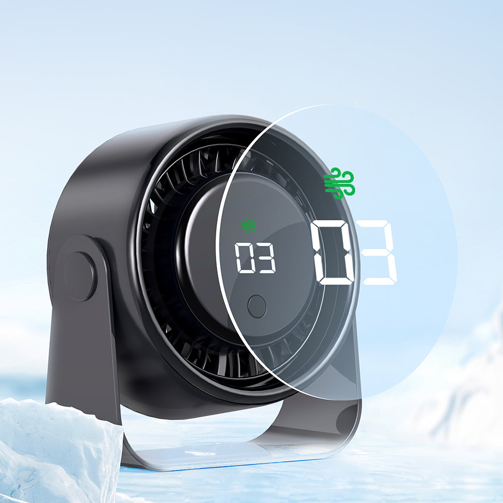 Oriday【여름 쿨링 필수템】벽걸이·탁상용 2in1 선풍기 | 3000mAh 대용량 충전식 배터리 | 브러시리스 저소음 + LED 디지털 디스플레이 | 캠핑/사무실 필수 | 살구색/블랙 선택 가능
