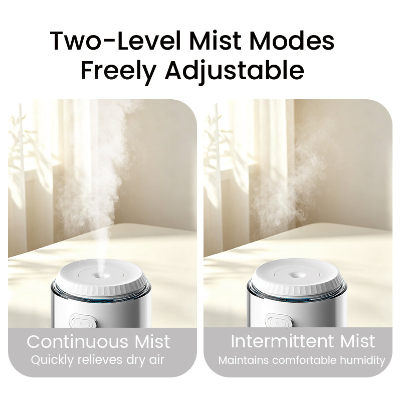 oriday迷你充電加濕器｜270mL水箱・七彩氛圍燈・雙模式細霧｜睡房辦公室桌面適用WT-D28