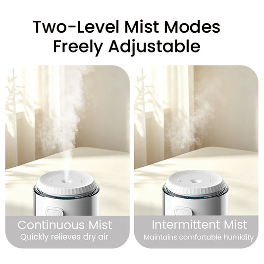 oriday Mini Rechargeable Humidifier | 270mL Water Tank · 7-Color Ambient Light · Dual-Mode Fine Mist | Ideal for Bedroom, Office & Desktop WT-D28