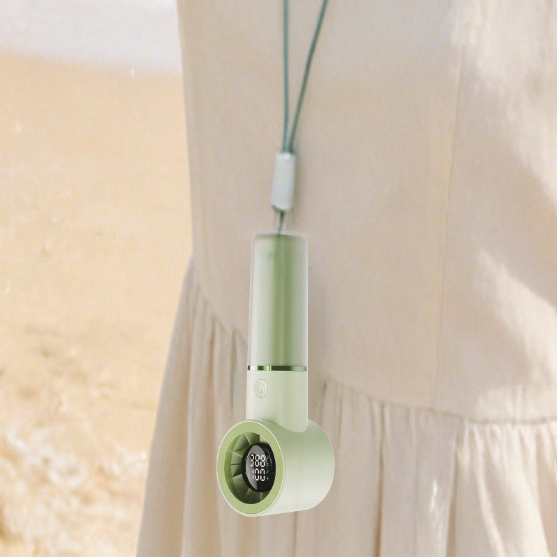 Oriday Portable Handheld Fan, Smart Digital Countdown Display, 100-Level Stepless Speed Control, Magnetic Levitation Ultra-Quiet Design, 4500mAh Long-Lasting Battery, 3-in-1 Use (Handheld / Lanyard Hanging / Desktop)
