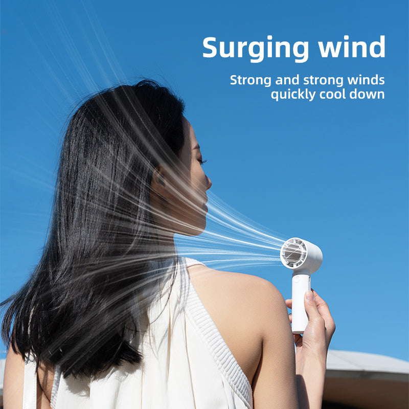 Oriday手提製冷風扇 3 秒極速製冷冰敷雙重降溫 3 檔無刷渦輪強風 可持可立手機支架 158g 超輕 Type-C 快充長續航 戶外通勤必備