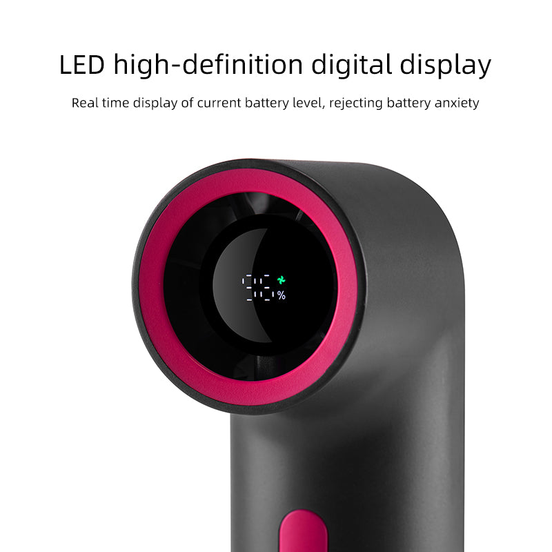 Oriday 휴대용 곡선 튜브 팬 15000RPM 속도 표시 3000mAh 대용량 배터리 원터치 속도 조절 소형 휴대용