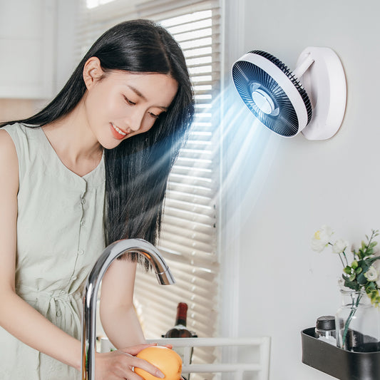 oriday genuine wall-mounted small fan shaking its head silent punch-free home office desk wireless charging smart remote control