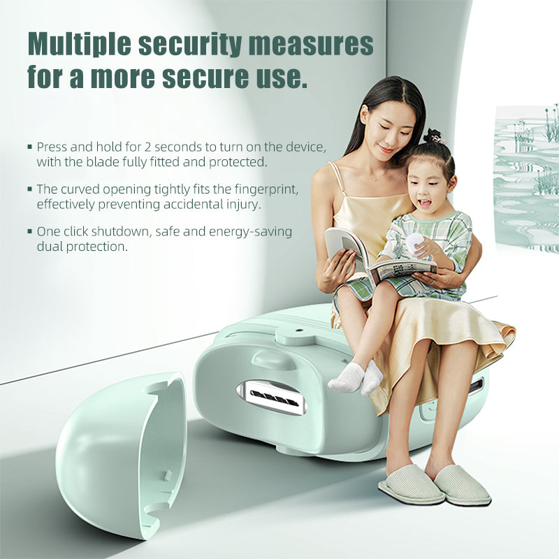 Oriday 全自動電動指甲刀｜磨剪一體・USB充電式修甲器・嬰兒／成人手腳兩用・安全靜音設計