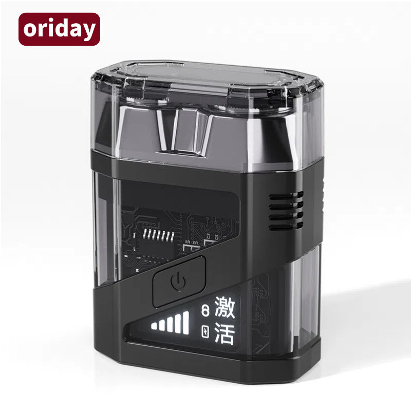 Oriday 透明迷你電動剃鬚刀｜便攜防水設計・浮動刀頭刮鬍神器・旅行／車載／家用適用