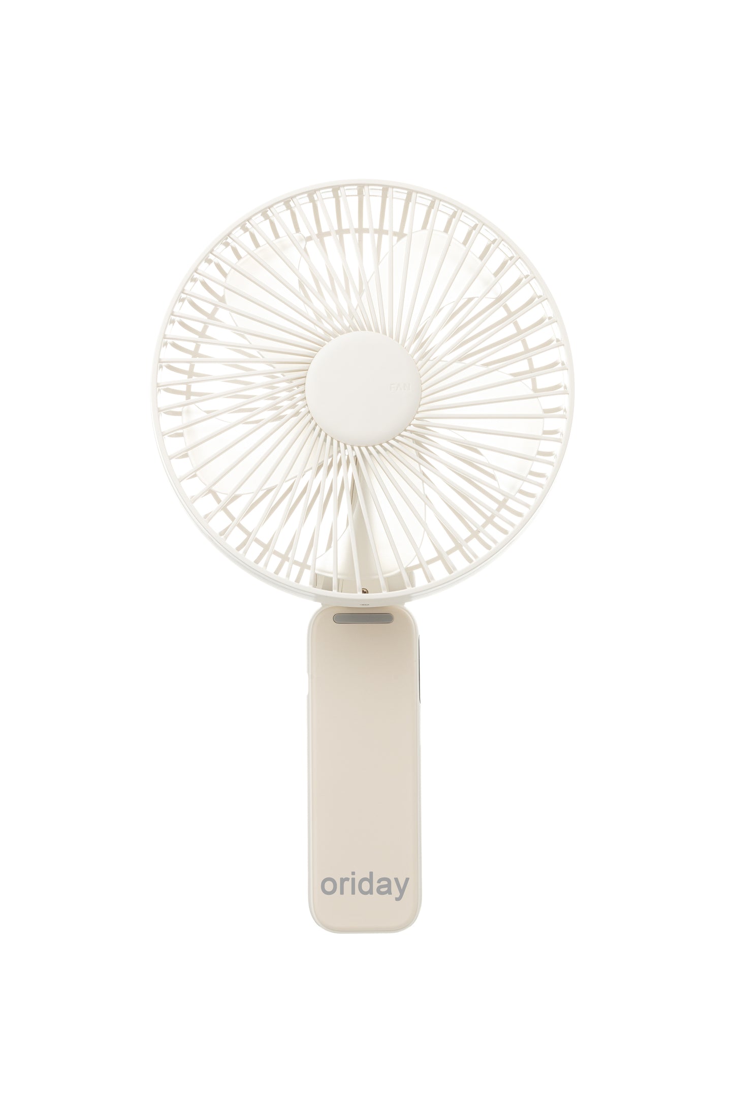 Oriday多功能手持風扇可折疊案頭風扇4檔風速調節靜音3600mAh長續航Type-C快充手持壁掛案頭三用316g輕巧防夾手