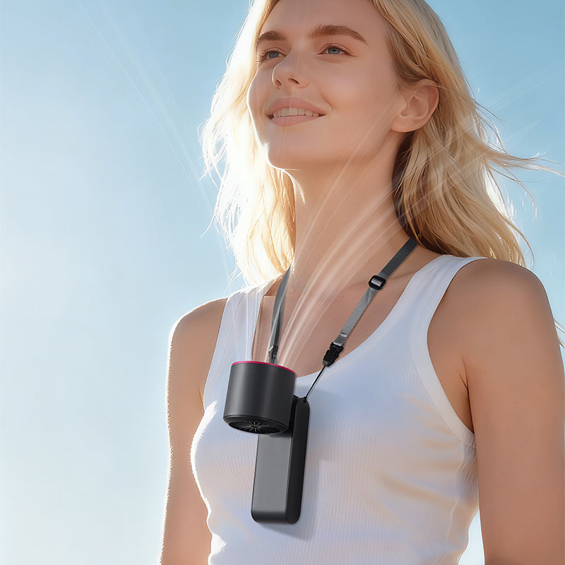 Oriday手提摺疊製冷風扇 大容量電池長續航 4 檔 10000 轉靜音強風 高清數顯電量檔位 一鍵冰敷瞬間冰涼 戶外通勤必備