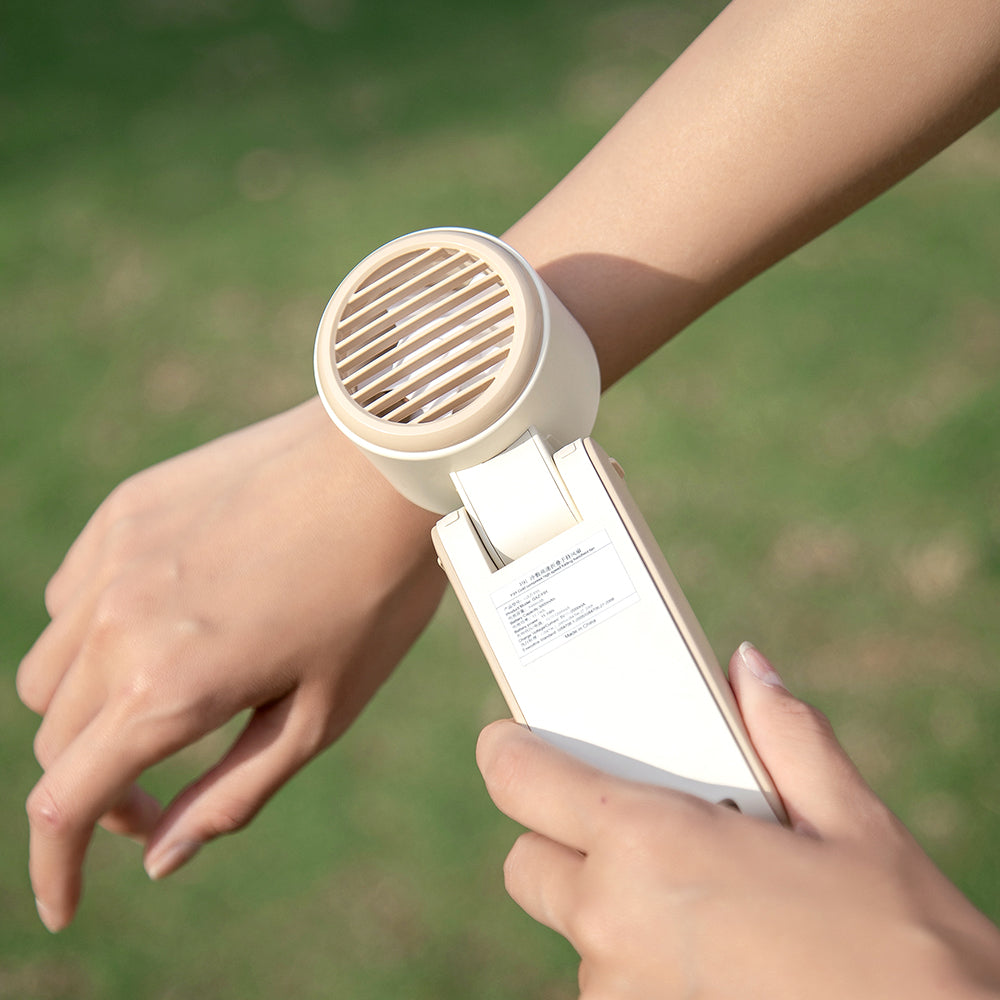 Oriday Handheld Cooling Ice Pack Fan, Foldable, Portable, Rechargeable, 3000mAh Ultra-Long Battery Life, Summer Cold Wind Cannon, Carabiner Neck Hanging, Bedroom, Living Room, Outdoor, Portable Oriental Good.
