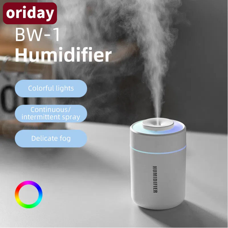 Oriday USB加濕器｜大霧量七彩氛圍燈｜靜音家用孕婦嬰兒臥室專用｜生日送禮佳品