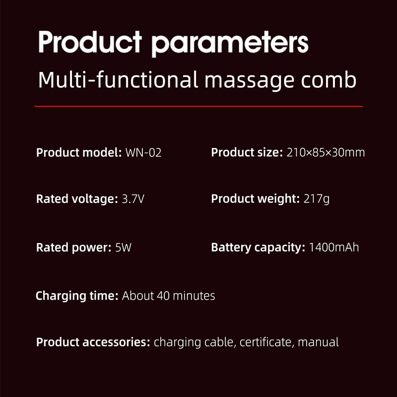 oriday【Holiday Gift】Laser Hair Growth Scalp Massage Comb with Red Light and Liquid Conduction, Multifunctional Kneading Care Brush, Electric, Portable for Travel and Home Use – Oriday