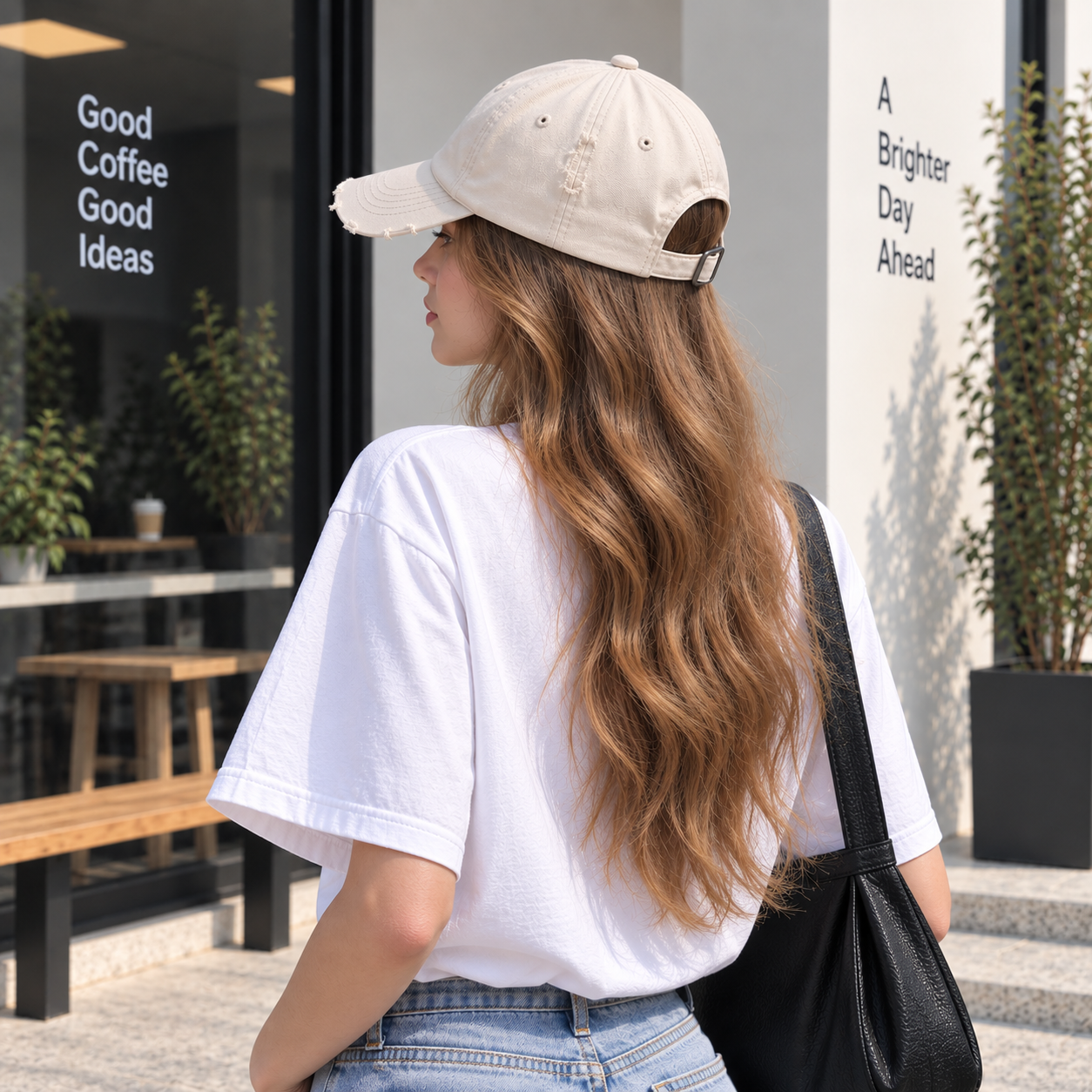 ORIDAY Washed Distressed Baseball Cap | Light Gray Beige · Black 3D Letter Embroidery · Soft Unstructured Crown · Adjustable Back Strap with Metal Buckle | Casual Everyday Style