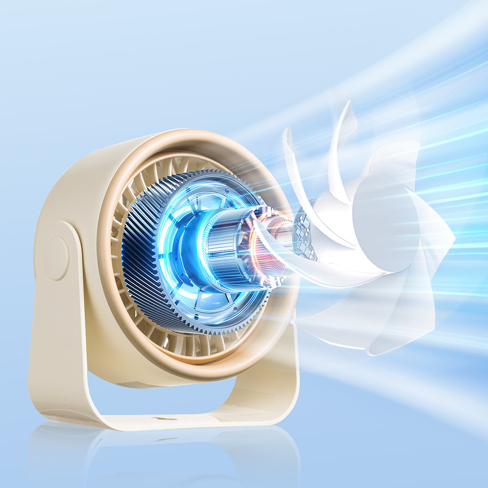 Oriday【여름 쿨링 필수템】벽걸이·탁상용 2in1 선풍기 | 3000mAh 대용량 충전식 배터리 | 브러시리스 저소음 + LED 디지털 디스플레이 | 캠핑/사무실 필수 | 살구색/블랙 선택 가능
