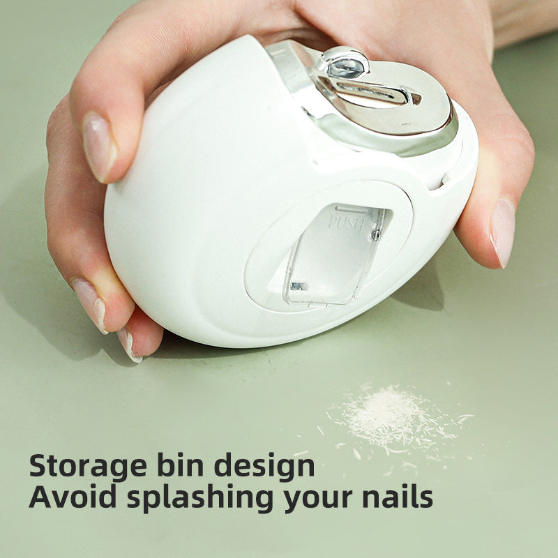 Oriday 고효율 자동 네일 트리머 - 절단 및 연마 통합 디자인, 360° 정밀 연마, 3단 속도 | 조용한 진동 감소 모터, 아기가 자는 동안에도 손톱을 자를 수 있음 | 90일 지속 배터리, Type-C 빠른 충전
