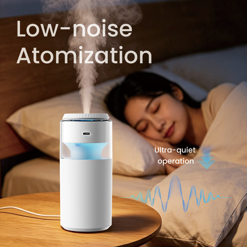oriday迷你充電加濕器｜270mL水箱・七彩氛圍燈・雙模式細霧｜睡房辦公室桌面適用WT-D28