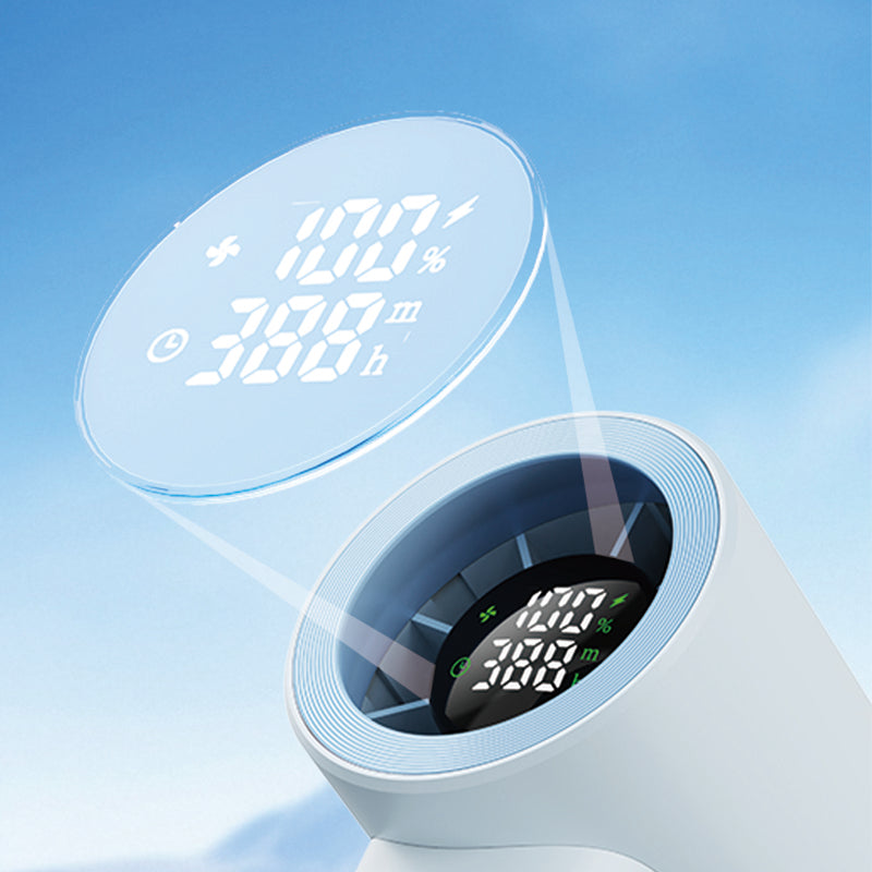 Oriday Portable Handheld Fan, Smart Digital Countdown Display, 100-Level Stepless Speed Control, Magnetic Levitation Ultra-Quiet Design, 4500mAh Long-Lasting Battery, 3-in-1 Use (Handheld / Lanyard Hanging / Desktop)
