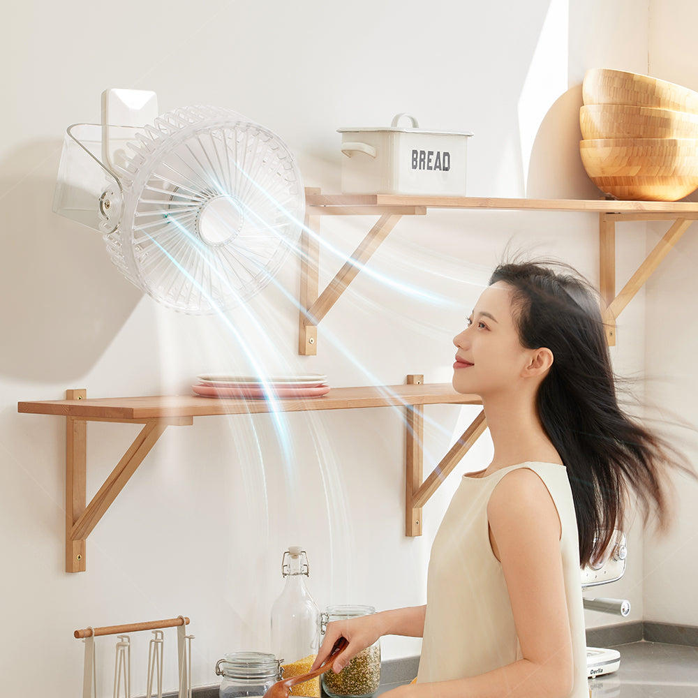 Cross-border new desktop fan with circulation function, transparent night light, ultra-long battery life, and USB charging. Ideal for outdoor camping, students, dormitories, and office desktops – Oriday.